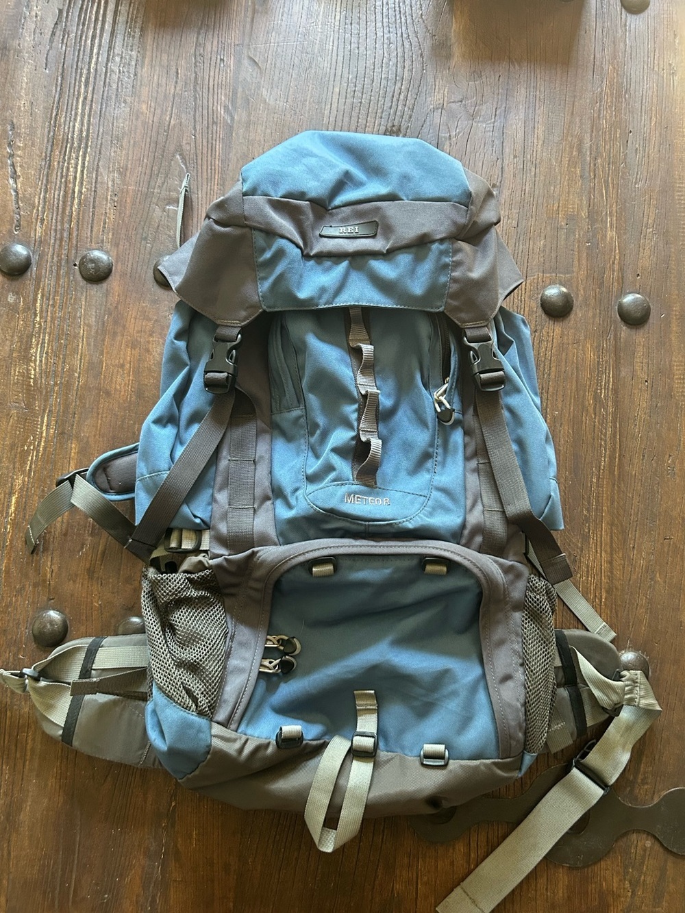 REI Blue and Gray Meteor BackPacking Bag